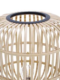 Lampada da terra Bordesley, Paralume: legno, Base della lampada: acciaio, Nero, marrone chiaro, Alt. 139 cm