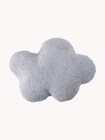 Cuscino morbido in cotone fatto a mano Nuvola, Custodia: 97% cotone, 3% fibra sint, Azzurro, Larg. 52 x Lung. 42 cm