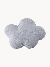Cojín peluche artesanal de algodón Cloud, Funda: 97% algodón, 3% fibra sin, Azul claro, An 52 x Al 42 cm