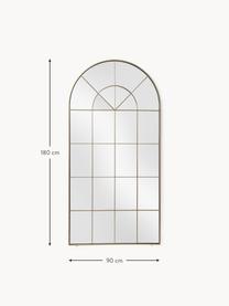 Zrkadlo na opretie vo vzhľade okna Clarita, Odtiene zlatej, Š 90 x V 180 cm