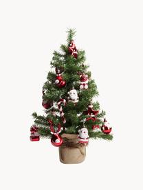 Decoratieve kerstboomset Imperial, set van 21, Kunststof, Donkergroen, rood, wit, Ø 41 x H 75 cm