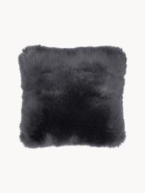 Housse de coussin 40x40 imitation fourrure Mathilde, Anthracite, larg. 40 x long. 40 cm