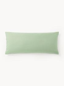 Funda de almohada de percal Elsie, Verde salvia, An 45 x L 110 cm