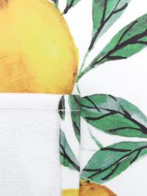 Telo mare leggero con stampa limoni Lemon, 55% poliestere, 45% cotone
Qualità molto leggera 340 g/m², Bianco, verde, giallo, Larg. 70 x Lung. 150 cm