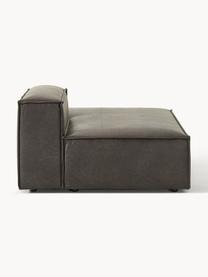 Chaise longue module Lennon van gerecycled leer, Bekleding: gerecycled leer (70% leer, Frame: massief hout, multiplex, Poten: kunststof Dit product is , Leer taupe, B 150 x D 119 cm, rugleuning rechts