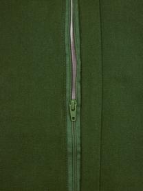 Funda de cojín bordada Joy, Parte delantera: 75% lana, 25% nylon, Parte trasera: 100% algodón, Verde, An 45 x L 45 cm