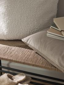 Fluwelen kussenhoezen Rush, 2 stuks, 100% polyester (gerecycled), GRS-gecertificeerd, Lichtbeige, B 45 x L 45 cm