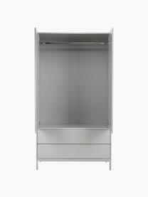 Kleiderschrank Ikaro, 2-türig, Korpus: Mitteldichte Holzfaserpla, Einlegeböden: Spannplatte, melaminbesch, Grau, B 110 x H 200 cm