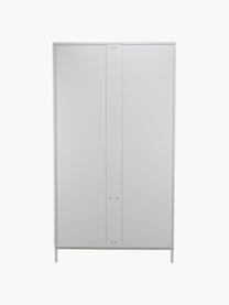 Armadio a 2 ante Ikaro, Ripiani: in truciolato, rivestiti , Piedini: metallo verniciato a polv, Grigio, Larg. 110 x Alt. 200 cm