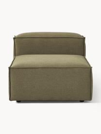 Chauffeuse modulable Lennon, Tissu vert olive, larg. 89 x prof. 119 cm