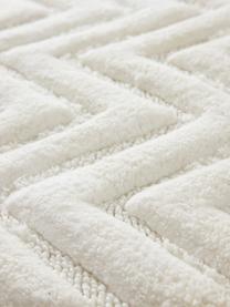 Flauschiger Badvorleger Arild in Weiß, 100% Baumwolle, Gebrochenes Weiß, 50 x 80 cm