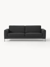 Sofa Cucita (3-osobowa), Tapicerka: tkanina (100% poliester) , Stelaż: lite drewno sosnowe, skle, Nogi: metal lakierowany Ten pro, Antracytowa tkanina, S 228 x G 94 cm