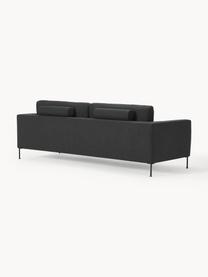 Sofa Cucita (3-Sitzer), Bezug: Webstoff (100% Polyester), Gestell: Massives Kiefernholz, FSC, Beine: Metall, lackiert Dieses P, Webstoff Anthrazit, B 228 x T 94 cm