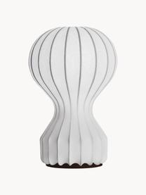 Kleine dimmbare Tischlampe Gatto, Lampenschirm: Seide, Weiss, Ø 20 x H 30 cm
