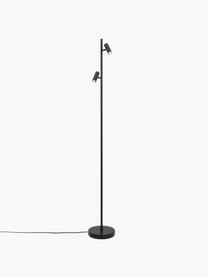 Dimmbare LED-Leselampe Omari, Lampenschirm: Metall, beschichtet, Schwarz, H 141 cm