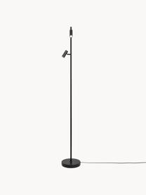 Dimmbare LED-Leselampe Omari, Lampenschirm: Metall, beschichtet, Schwarz, H 141 cm