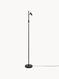 Dimmbare LED-Leselampe Omari, Lampenschirm: Metall, beschichtet, Lampenfuß: Metall, beschichtet, Schwarz, H 141 cm