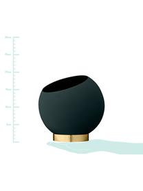 Übertopf Globe, Übertopf: Metall, pulverbeschichtet, Fuß: Edelstahl, beschichtet un, Dunkelgrün, Ø 21 x H 19 cm