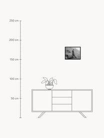 Ingelijste digitale print Sean Connery (James Bond), Lijst: gelakt hout, Zwart, wit, B 43 x H 33 cm