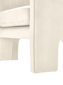 Poltrona in velluto Emilie, Rivestimento: velluto (poliestere) 50.0, Beige, Larg. 75 x Prof. 76 cm