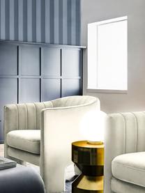 Fluwelen fauteuil Emilie, Bekleding: fluweel (polyester), Beige, B 75 x D 76 cm