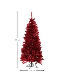 Albero di Natale artificiale Colchester, Plastica, Rosso, Ø 84 x Alt. 185 cm