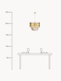 Design Kronleuchter Aspen, Lampenschirm: Metall, beschichtet, Baldachin: Metall, beschichtet, Goldfarben, Transparent, Ø 45 x H 30 cm