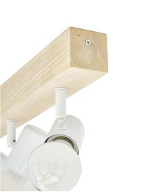 Deckenstrahler Townshend aus Holz, Baldachin: Holz, Weiß, Helles Holz, B 48 x H 13 cm