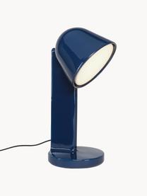 Grande lampe à poser artisanale Ceramique Down, Céramique, Bleu foncé, Ø 24 x haut. 49 cm