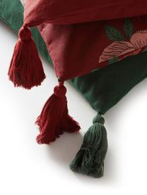 Ensemble de housses de coussin Marianne, 3 élém., Rouge, vert