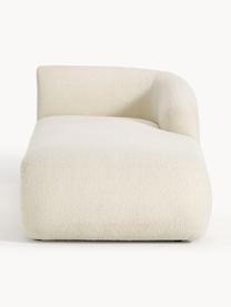 Chaise longue hoekmodule Sofia uit teddy, Bekleding: teddy (100% polypropyleen, Frame: sparrenhout, spaanplaat, , Poten: kunststof Het materiaal d, Teddy gebroken wit, B 185 x D 92 cm, hoekdeel rechts