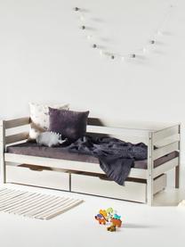 Łóżko dziecięce z drewna sosnowego Eco Comfort, Lite drewno sosnowe z certyfikatem FSC, sklejka, Drewno sosnowe lakierowane na greige, S 70 x D 160 cm
