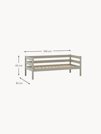 Cama infantil de madera de pino Eco Comfort, 70 x 160 cm, Madera de pino macizo con certificado FSC, madera contrachapada, Madera de pino, greige pintado, An 70 x L 160 cm