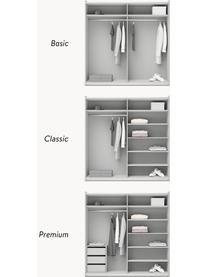 Armario modular Simone, 2 puertas correderas (200 cm), diferentes variantes, Estructura: aglomerado con certificad, Madera, gris, Interior Basic (An 200 x Al 200 cm)