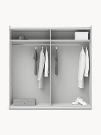 Armario modular Simone, 2 puertas correderas (200 cm), diferentes variantes, Estructura: aglomerado con certificad, Madera, gris, Interior Basic (An 200 x Al 200 cm)