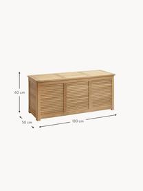 Skrzynia do przechowywania z drewna tekowego Storage, Drewno tekowe, piaskowane, Drewno tekowe, S 130 x W 60 cm