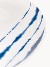 Porcelánový mělký talíř s akvarelovým dekorem Amaya, 2 ks, Porcelán, Bílá, modrá, Ø 26 cm, V 2 cm