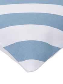 Povlak na polštář s grafickým vzorem Sera, 100 % bavlna, Bílá, světle modrá, Š 45 cm