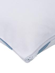 Housse de coussin 45x45 Sera, 100 % coton, Blanc, bleu ciel, larg. 45 x long. 45 cm