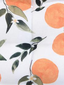 Sitzkissen Larangina, Bezug: 100% Baumwolle, Weiß, Grün, Orange, 40 x 40 cm