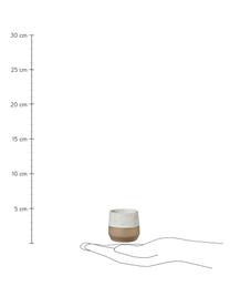 Eierbecher Caja in Braun/Beige matt, 2 Stück, Steingut, Braun- und Beigetöne, Ø 5 x H 5 cm