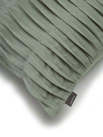 Coussin 45x45 vert menthe Pleated, Coton, Menthe, larg. 45 x long. 45 cm