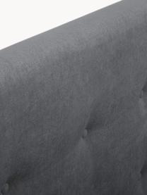 Gestoffeerd bed Star met opbergruimte, Bekleding: polyester (gestructureerd, Frame: massief grenenhout en pla, Geweven stof grijs, B 140 x L 200 cm