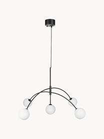 Grote hanglamp Heaven van opaalglas, Zwart, Ø 117 x H 70 cm