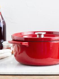 Kookpan Doelle met antiaanbaklaag, Gietijzer met keramische antiaanbaklaag, Rood, Ø 22 x H 15 cm
