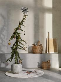Baumanhänger Julet, 6er-Set, Papierstoff, Beige, Ø 5 x H 7 cm