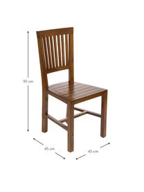 Krzesło Forest, Drewno mindi, Brązowy, S 45 x G 45 cm