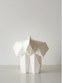 Tischleuchte Baby Elephant, Bausatz aus Papier, Lampenschirm: Papier, 160 g/m², Sockel: Holzfaserplatte und Kunst, Weiß, 23 x 24 cm