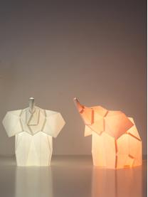 Tischleuchte Baby Elephant, Bausatz aus Papier, Lampenschirm: Papier, 160 g/m², Sockel: Holzfaserplatte und Kunst, Weiß, 23 x 24 cm