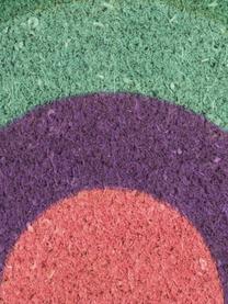 Felpudo Rainbow, Parte superior: fibras de coco, Reverso: PVC, Multicolor, An 40 x L 70 cm